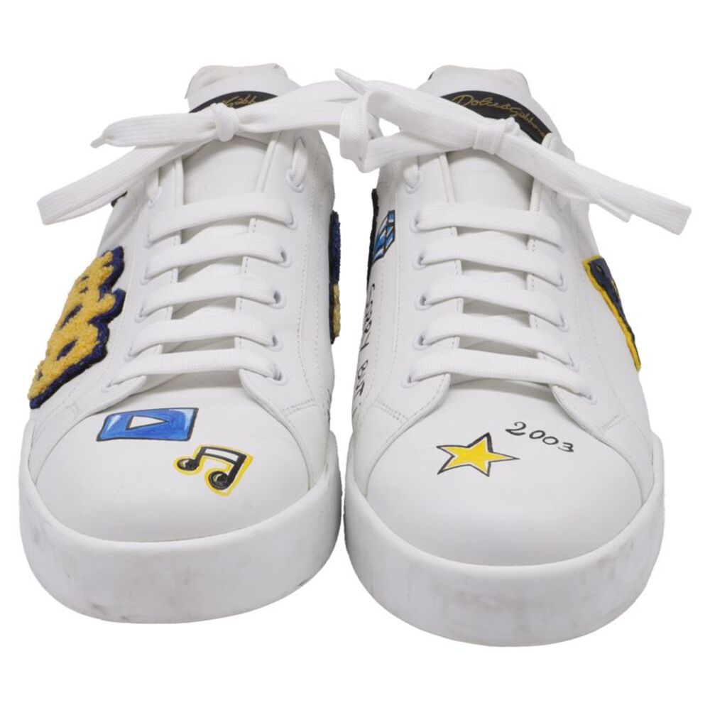 Dolce & Gabbana Portofino Sneakers in White Leather